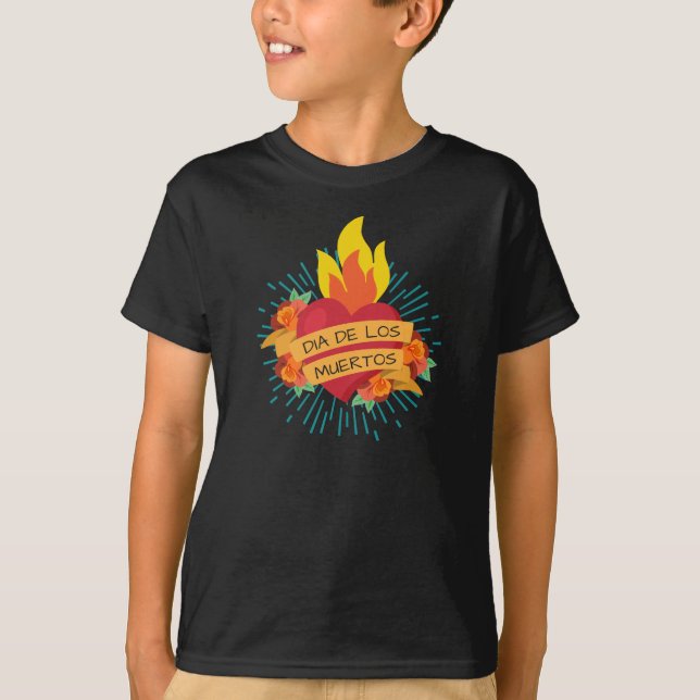 Flaming Heart Dia de los Muertos | Shirt (Front)