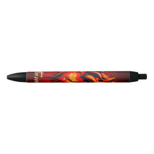 Flaming heart. pen