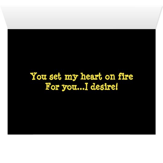 Flaming Hearts of Love Card (Inside Horizontal (Bottom))