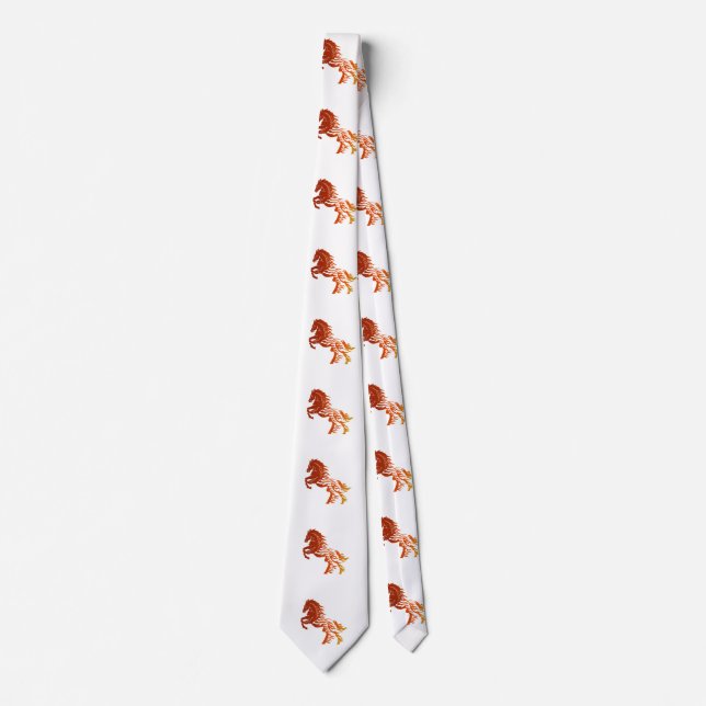 Flaming horse - Choose background color Neck Tie (Front)
