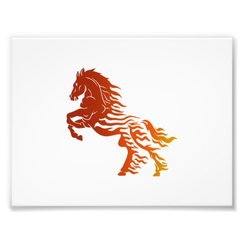 Flaming horse _ Choose background color Photo Print