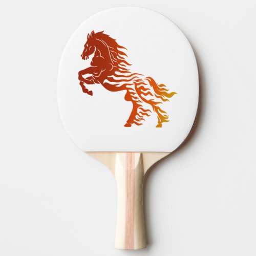 Flaming horse _ Choose background color Ping Pong Paddle