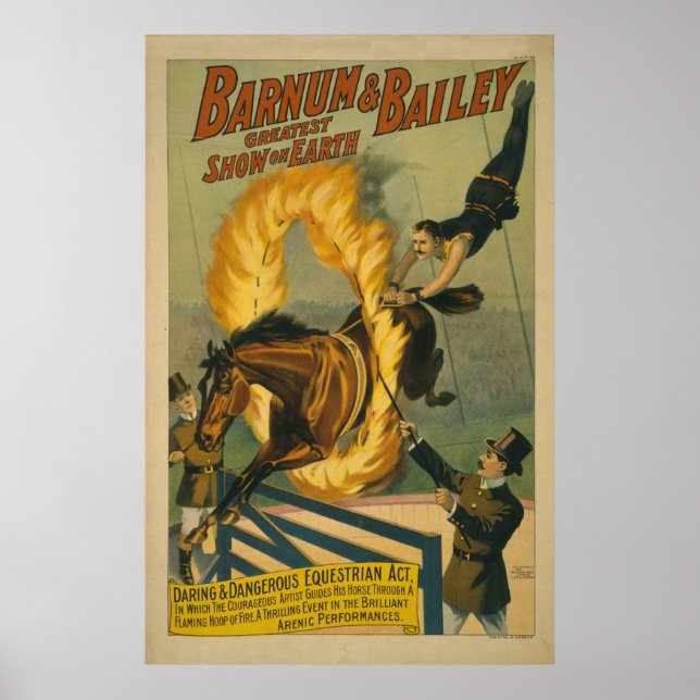 Flaming Horse Circus Poster (Front)