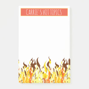 Flaming Hot Topics  Personalized Office Post-it Notes