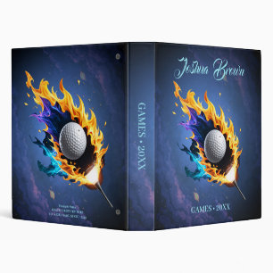 Flaming Intensity: The golf ball in action.  3 Ring Binder