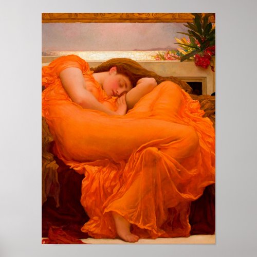 Flaming June 1895 by Lord Frederic Leighton Poster