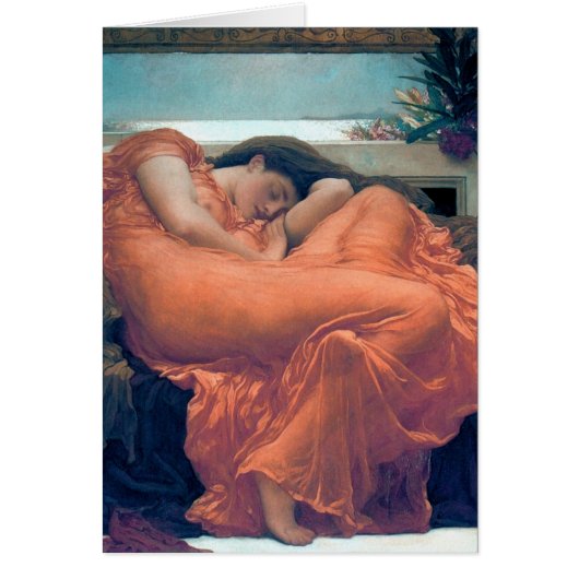 FLAMING JUNE antique painting Cards (Front)