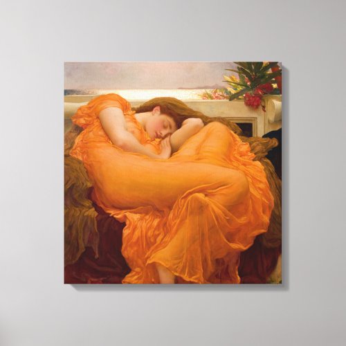 Flaming June by Frederic Leighton Canvas Print