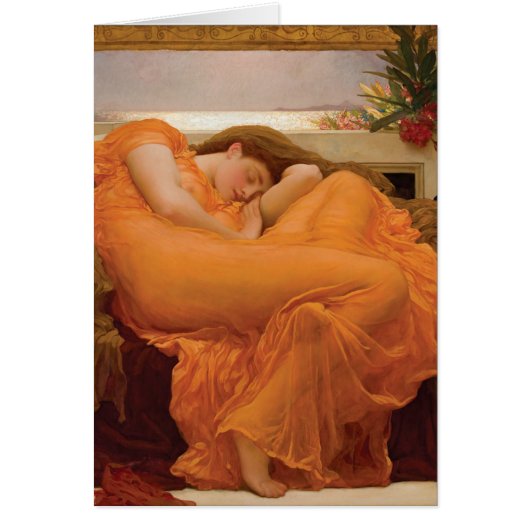 Flaming June by Frederic Leighton Cards (Front)