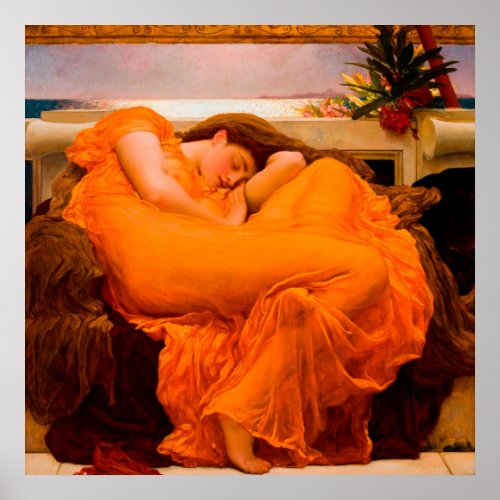 Flaming June by Frederic Leighton Poster