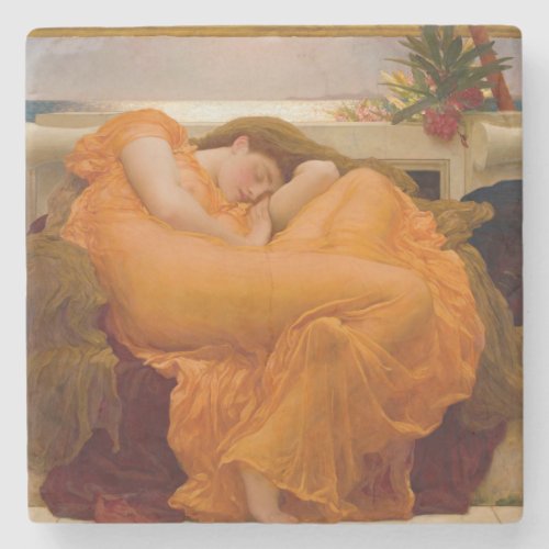 Flaming June by Frederic Leighton Stone Coaster