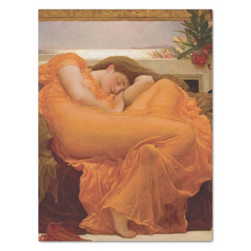 Flaming June by Frederic Leighton Tissue Paper