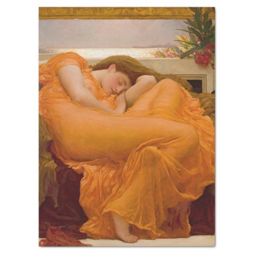 Flaming June by Frederic Leighton Tissue Paper