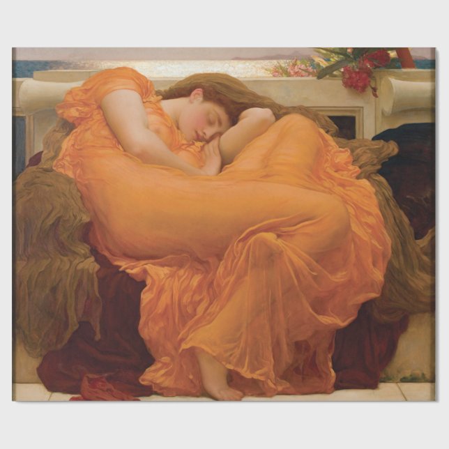 Flaming June by Frederic Leighton Wrapping Paper (Flat)