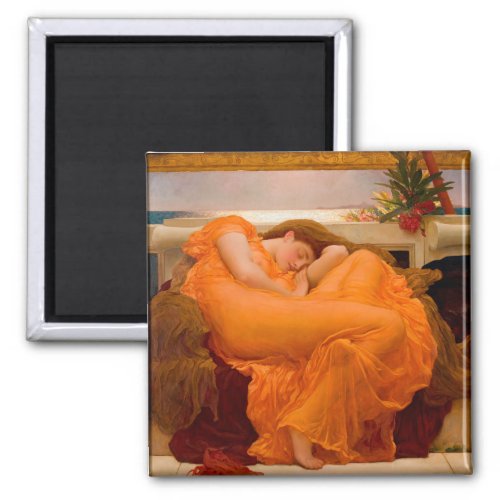 Flaming June by Frederic Lord Leighton 1830 Magnet