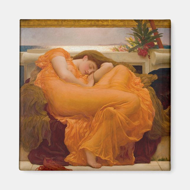 Flaming June by Frederic Lord Leighton 1830 Magnet (Front)