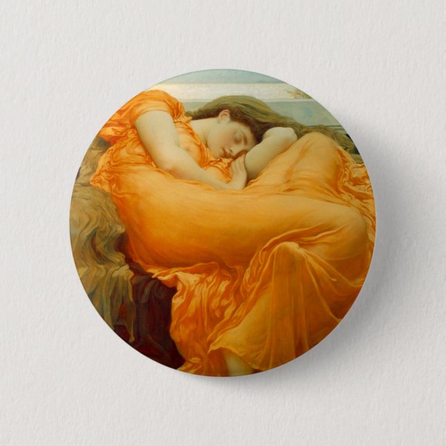 Flaming June by Frederick Leighton Button (Front)
