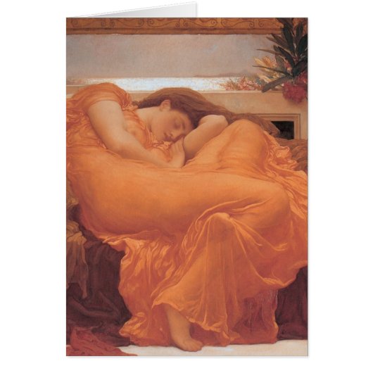 Flaming June by Frederick Leighton Cards (Front)