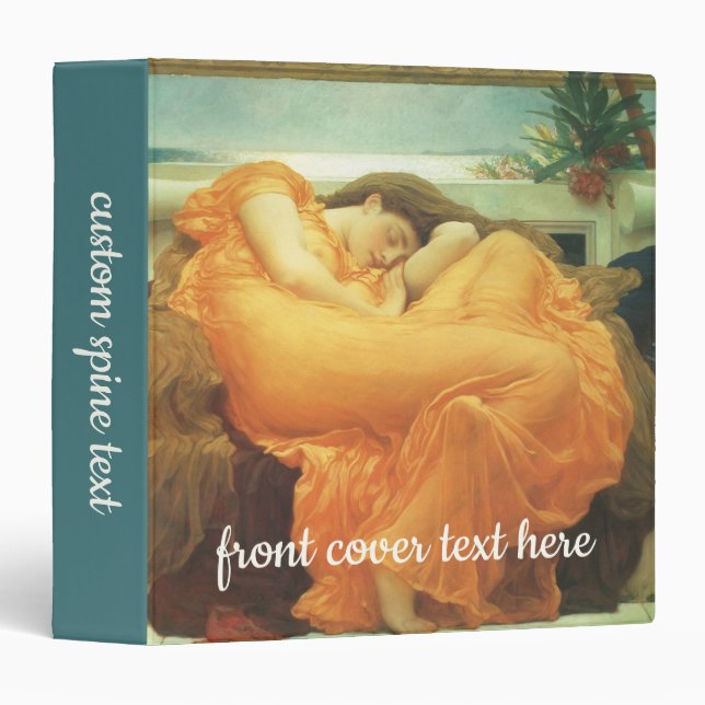 Flaming June by Lord Frederic Leighton 3 Ring Binder (Front/Spine)