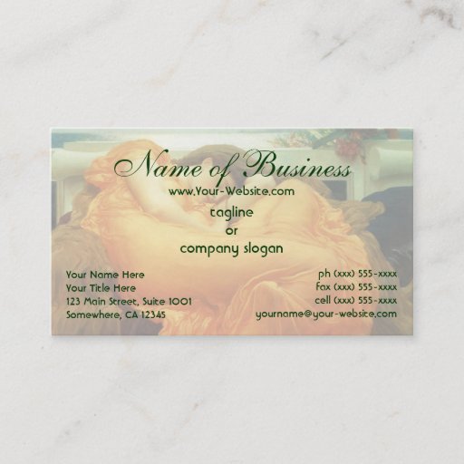 Customizable Flaming June by Lord Frederic Leighton Business Cards
