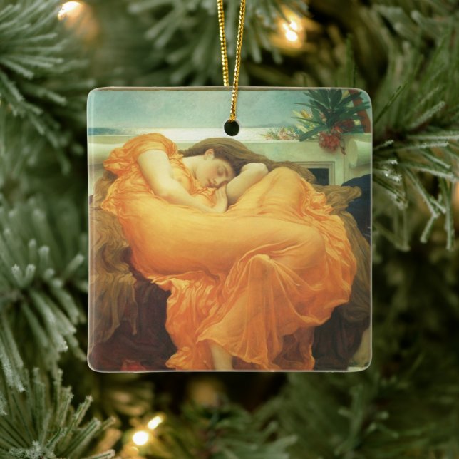 Flaming June by Lord Frederic Leighton Ceramic Ornament (Tree)