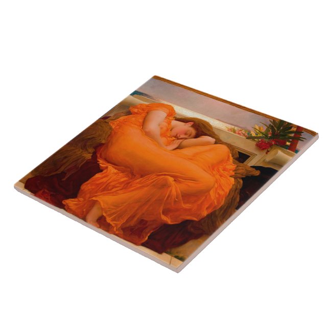 Flaming June by Lord Frederic Leighton Ceramic Tile (Side)