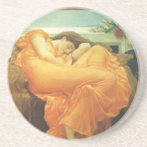 Flaming June by Lord Frederic Leighton Drink Coaster