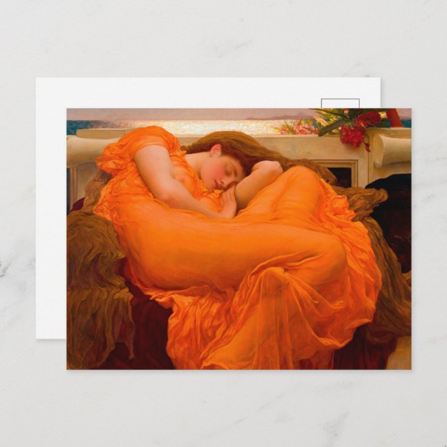 Flaming June by Lord Frederic Leighton Invitation Postcard (Front/Back)