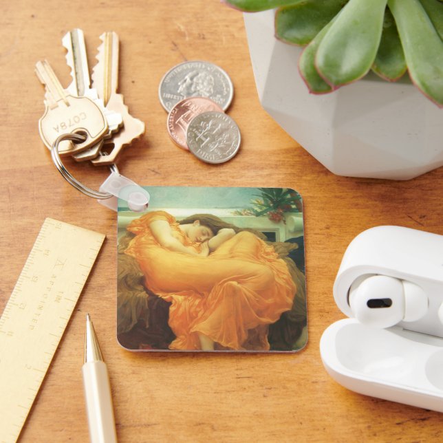 Flaming June by Lord Frederic Leighton Keychain (Desk)