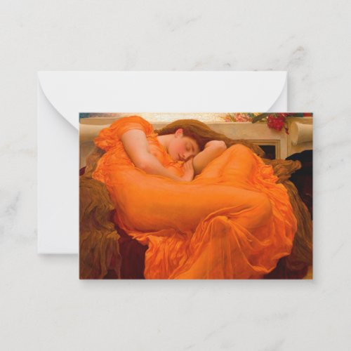 Flaming June by Lord Frederic Leighton Note Card