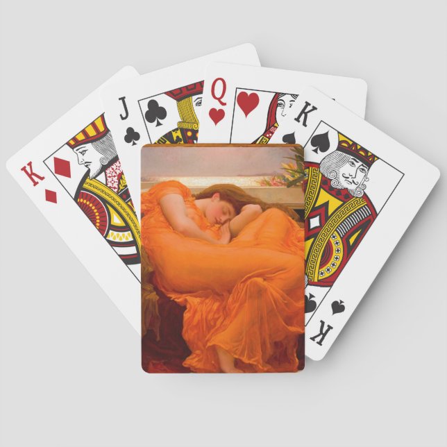 Flaming June by Lord Frederic Leighton Poker Cards (Back)