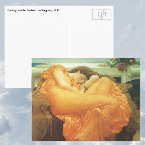 Flaming June by Lord Frederic Leighton Postcard
