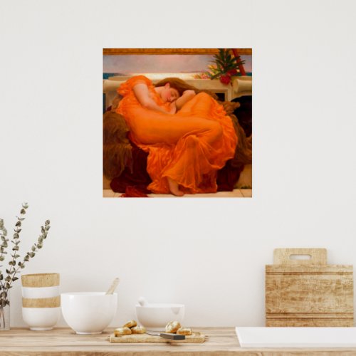 Flaming June by Lord Frederic Leighton Poster