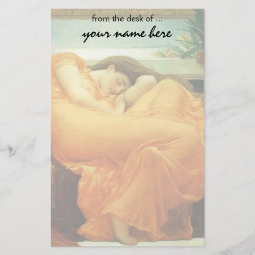Flaming June by Lord Frederic Leighton Stationery