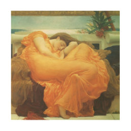 Flaming June by Lord Frederic Leighton Wood Wall Art
