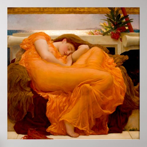 Flaming June by Sir Frederic Leighton Poster