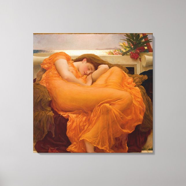 Flaming June - Frederic Lord Leighton Canvas Print (Front)