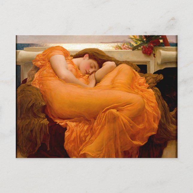 Flaming June Painting By Frederic Leighton Postcard (Front)
