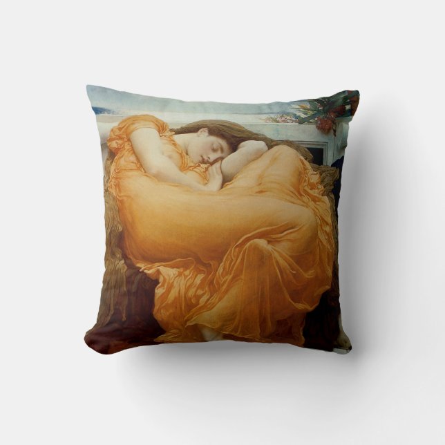 Flaming June Throw Pillow (Front)