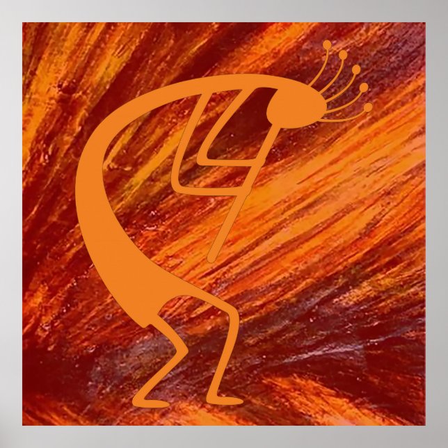 Flaming Kokopelli Poster (Front)