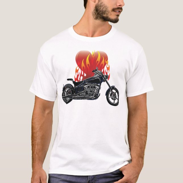 Flaming Love Biker Shirt (Front)
