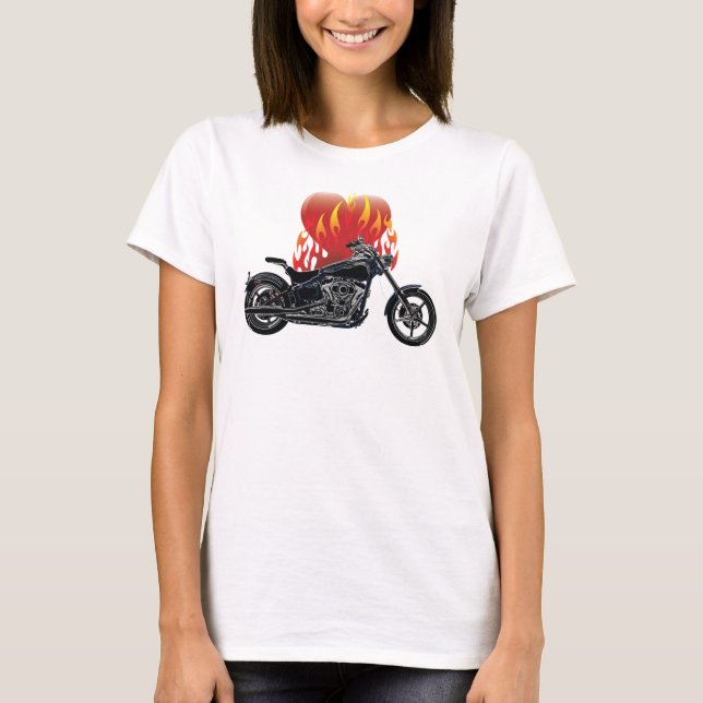 Flaming Love Biker Shirt (Front)