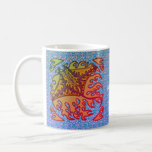 Flaming Manta Ray custom name mug
