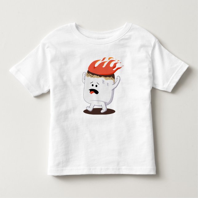 Flaming Marshmallow Toddler T-shirt (Front)