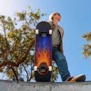 Flaming Meteor Skateboard