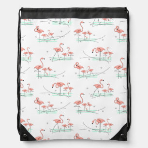 Flaming Ocean Multi drawstring backpack