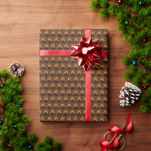 Flaming Phoenix Circular Graphic Wrapping Paper