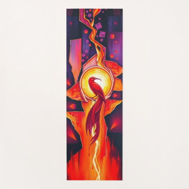 Flaming Phoenix Yoga Mat (Front)