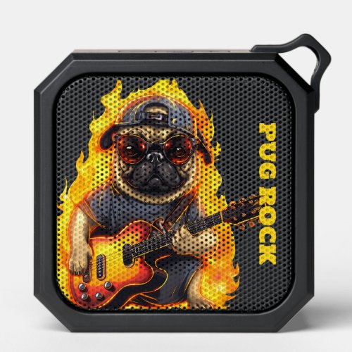 Flaming Pug Rock Cartoon Bluetooth Speaker