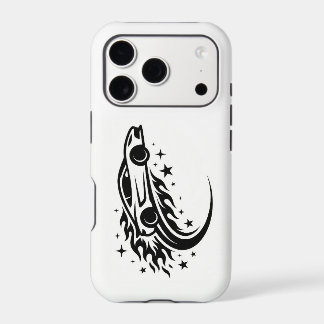 Flaming Racer Silhouette  iPhone 17 Pro Case